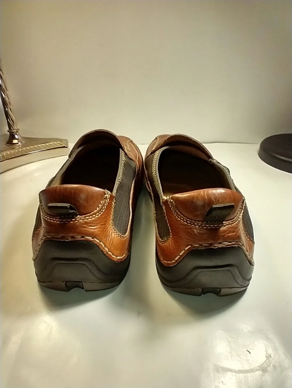 Johnston & Murphy Brown Leather Driving Slip On Loafers Men's sz 13M. - Picture 5 of 12